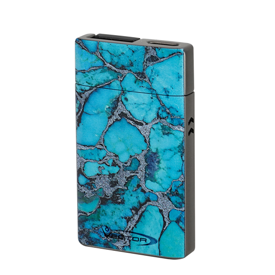 Vector Bishop Flat Flame Lighter – Turquoise Marble - Image 2