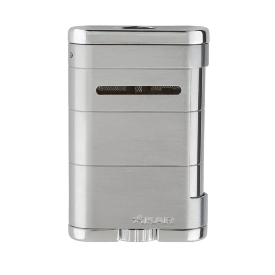 Xikar Allume Tabletop Triple Jet Cigar Lighter – Steel Silver